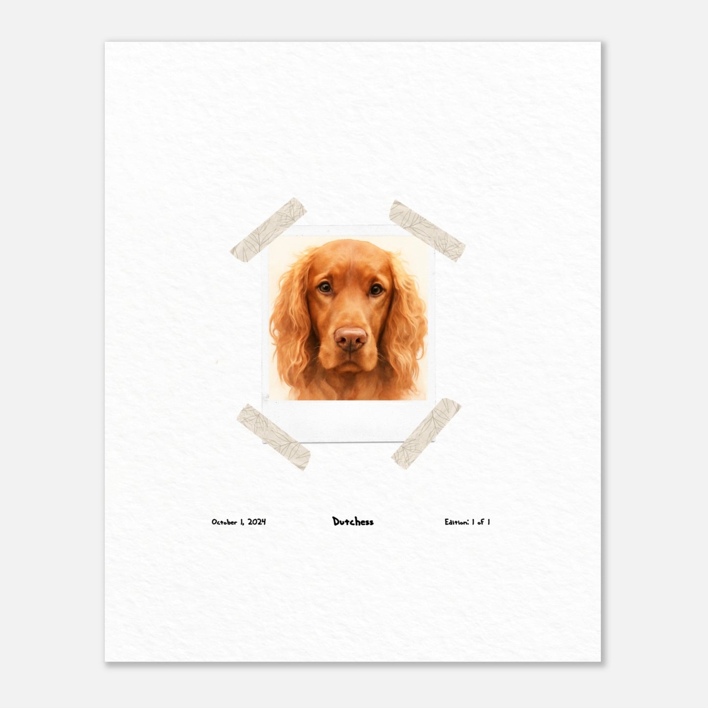 Personalized Unframed Art Print | Watercolor Polaroid with Your Dog's Photo & Name_Doggo Mojo_Frameless Print_11