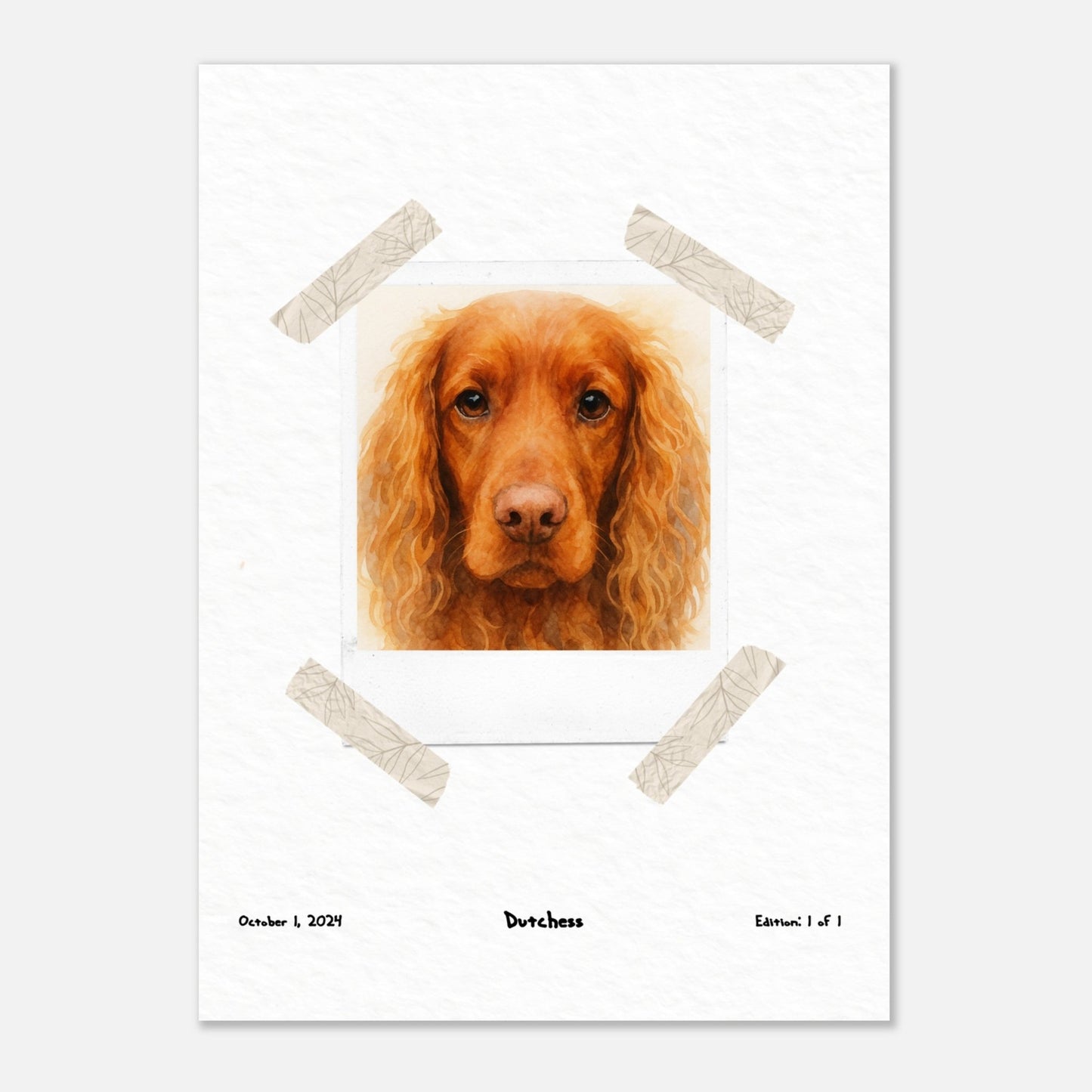 Personalized Unframed Art Print | Watercolor Polaroid with Your Dog's Photo & Name_Doggo Mojo_Frameless Print_10