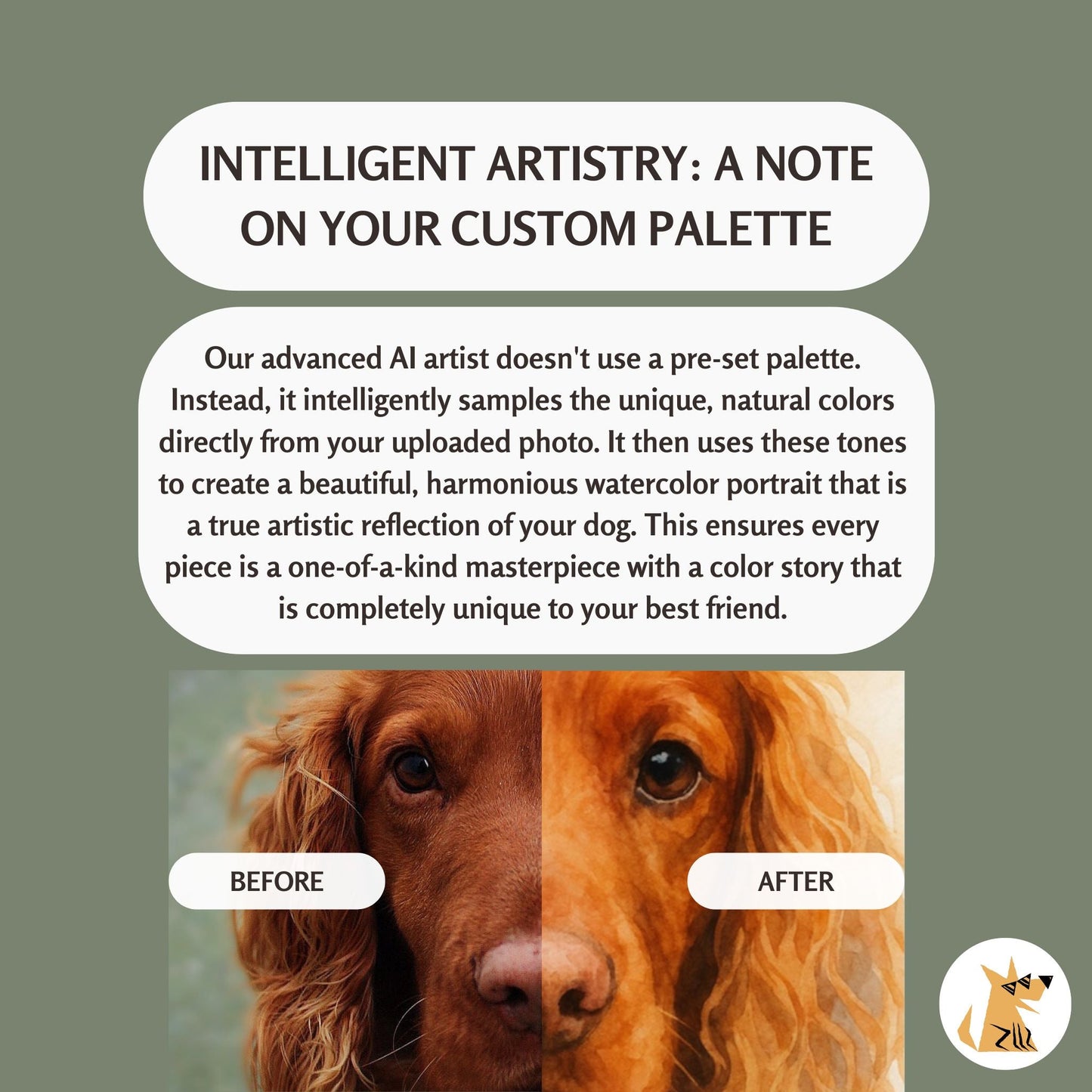 Personalized Unframed Art Print | Watercolor Polaroid with Your Dog's Photo & Name_Doggo Mojo_Frameless Print_7