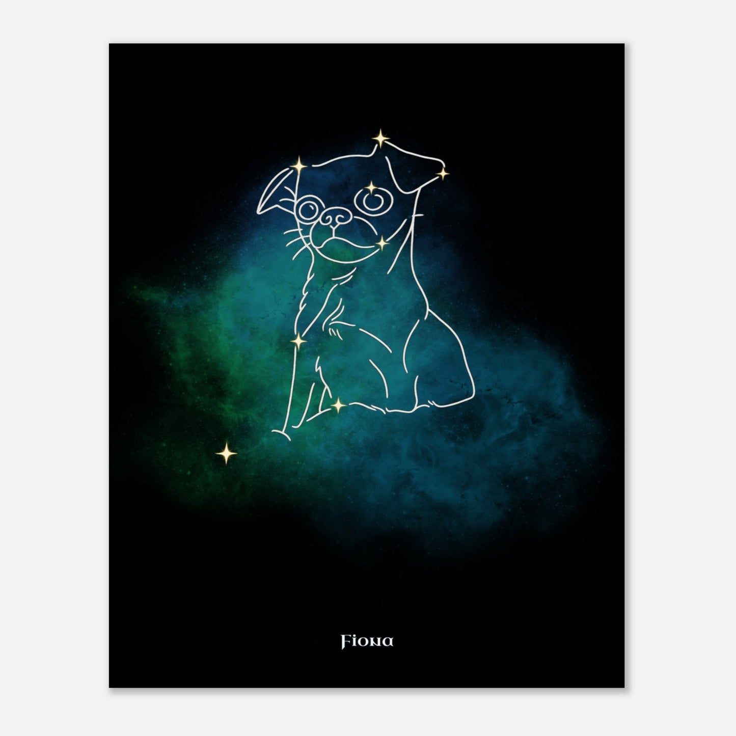 Personalized Unframed Mini Art Print | Mystic Constellation with Your Dog's Photo & Name_Doggo Mojo_Frameless Print_8