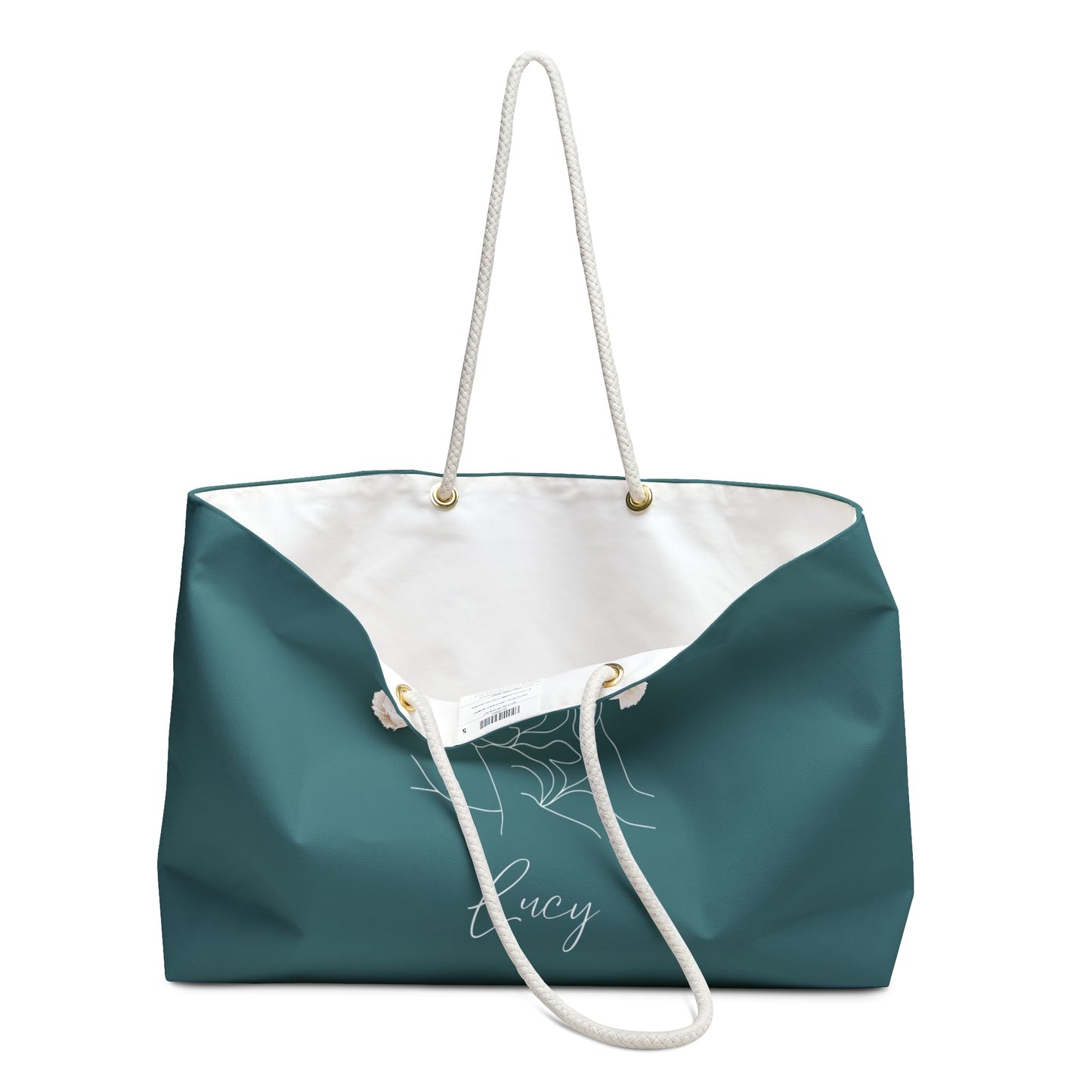 Personalized Weekender Bag: Minimal Line Art with Your Dog's Photo & Name_Doggo Mojo_Tote Bags_4