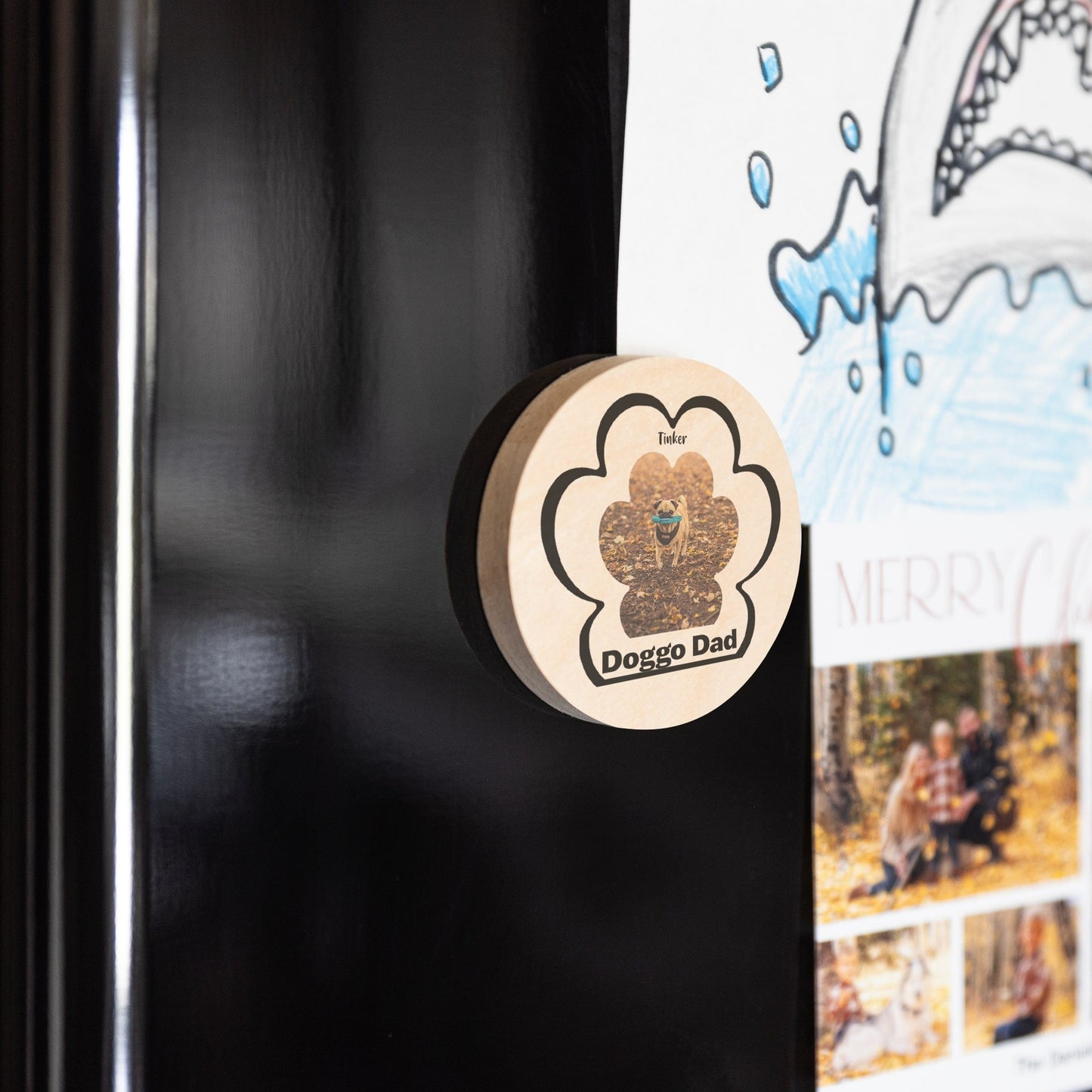 Personalized Wooden Bottle Opener: Dog Dad Paw Print with Your Dog's Photo & Name_Doggo Mojo_Bottle Openers_4