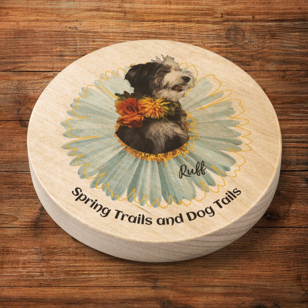 Personalized Wooden Bottle Opener: Spring Trails and Dog Tails with Your Dog's Photo & Name_Doggo Mojo_Bottle Openers_6