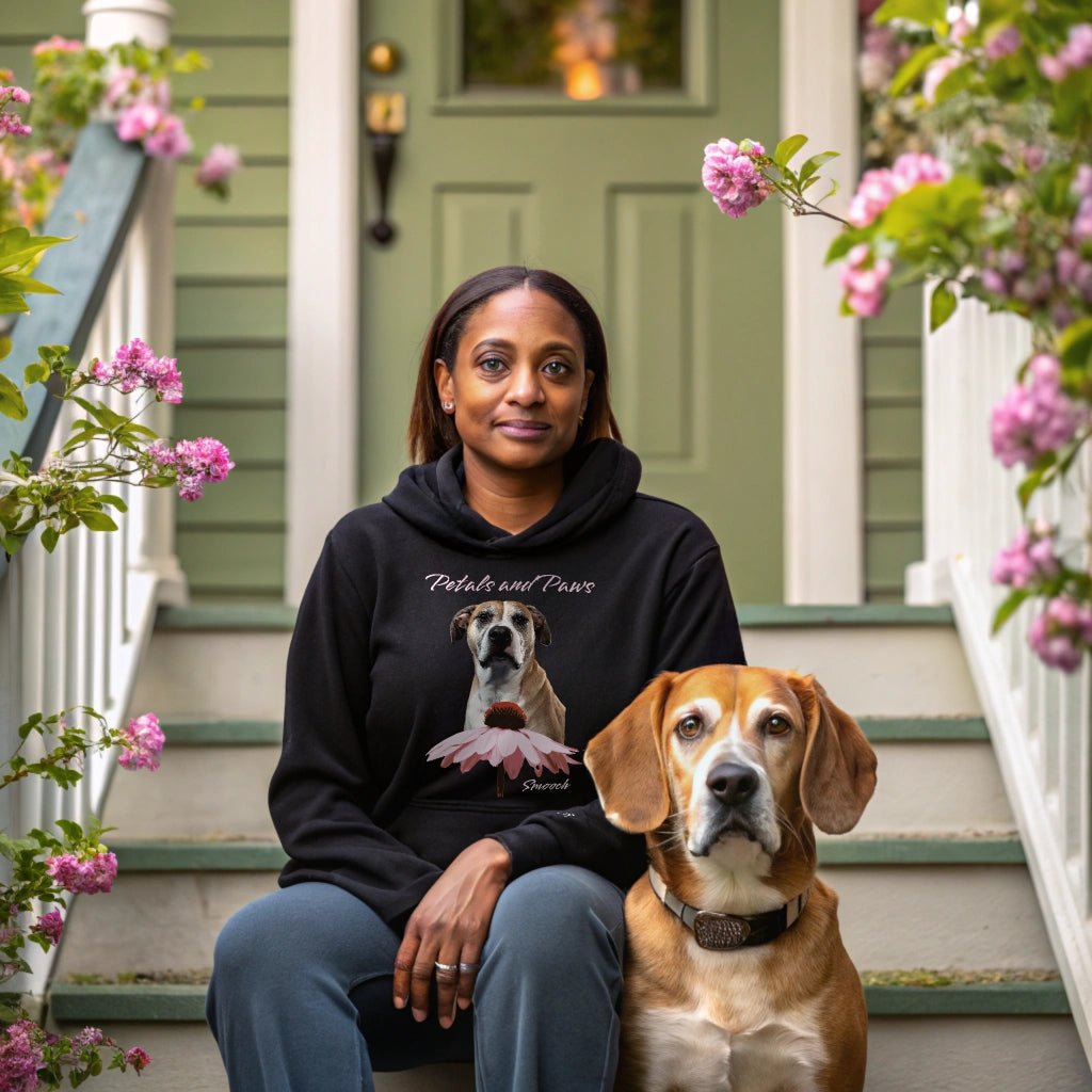 Petals and Paws Hoodie: Personalized with Your Dog's Photo & Name_Doggo Mojo_Hoodies_1