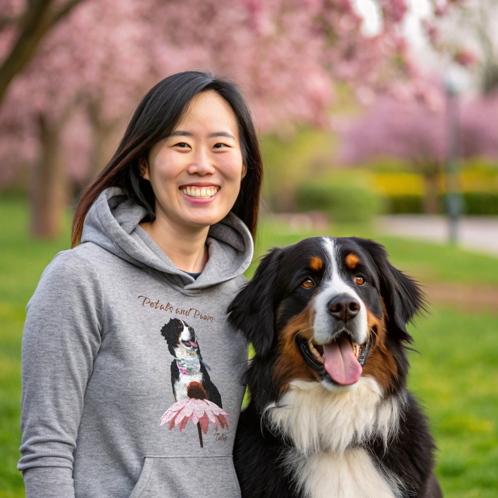 Petals and Paws Hoodie: Personalized with Your Dog's Photo & Name_Doggo Mojo_Hoodies_2