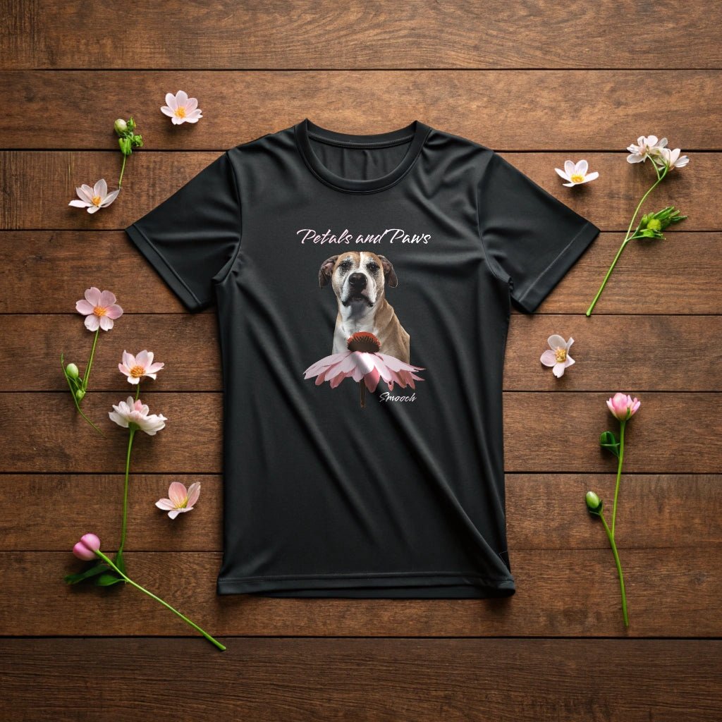 Petals and Paws: Personalized T-Shirt with Your Dog's Photo & Name_Doggo Mojo_T-shirts_4