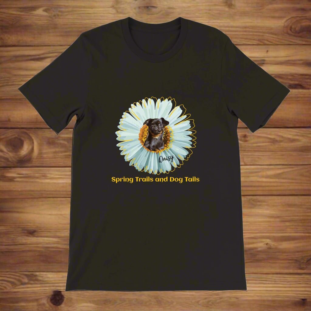 Spring Trails and Dog Tails: Personalized T-Shirt with Your Dog's Photo & Name_Doggo Mojo_T-shirts_6