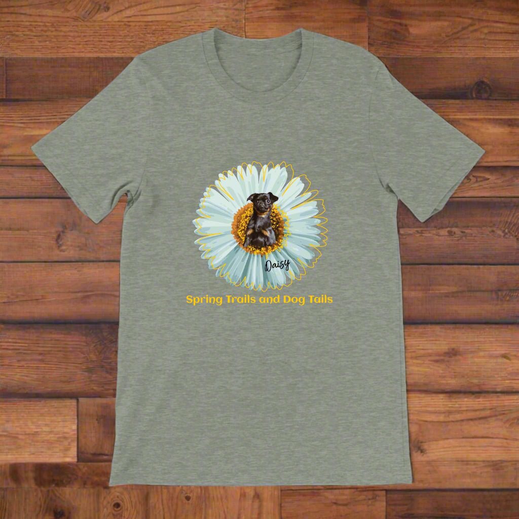 Spring Trails and Dog Tails: Personalized T-Shirt with Your Dog's Photo & Name_Doggo Mojo_T-shirts_5