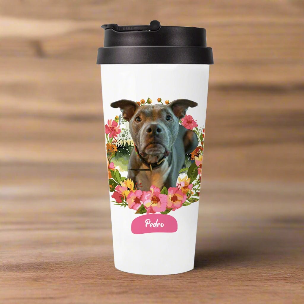 Wildflower Wonders Personalized Stainless Steel Travel Mug_Doggo Mojo_Mugs_3