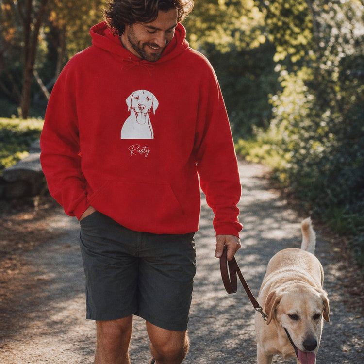 Personalized Fayetteville Dog Hoodie | Modern Sketch Photo Upload_Doggo Mojo_Hoodie_2