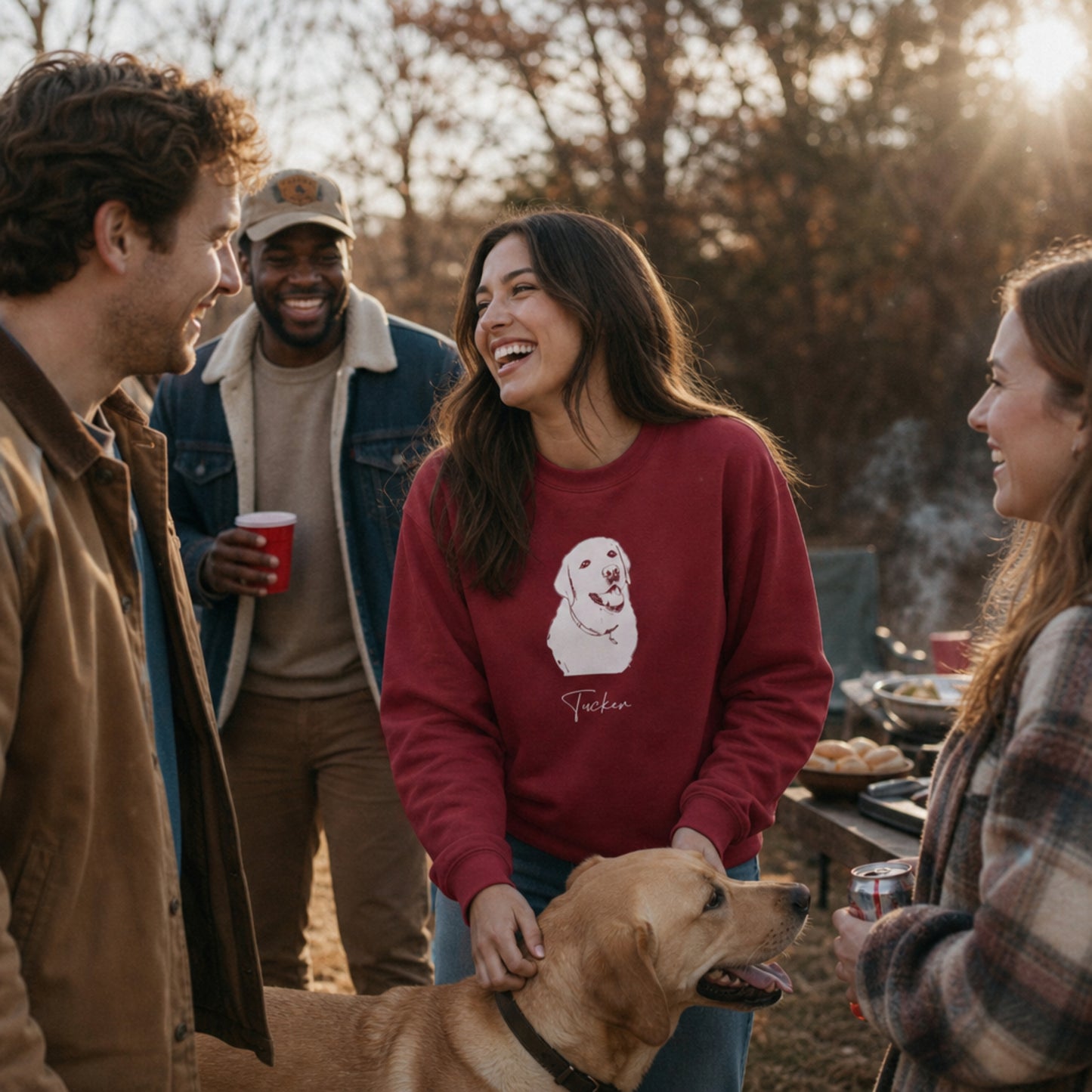 Personalized Tuscaloosa Dog Sweatshirt | Modern Sketch Photo Upload