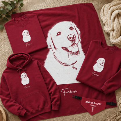 Personalized Tuscaloosa Dog Sweatshirt | Modern Sketch Photo Upload