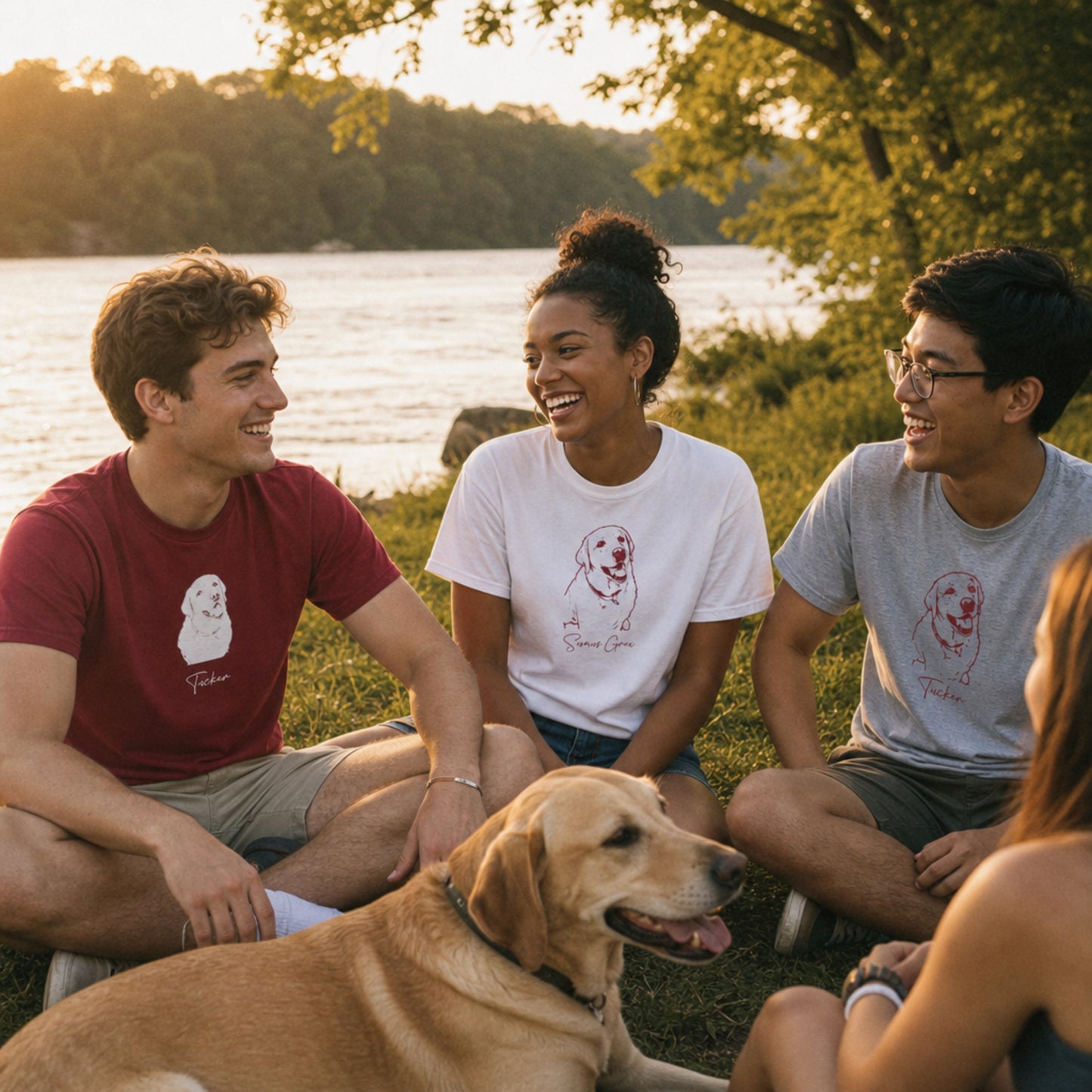 Personalized Tuscaloosa Dog T-Shirt | Modern Sketch Photo Upload