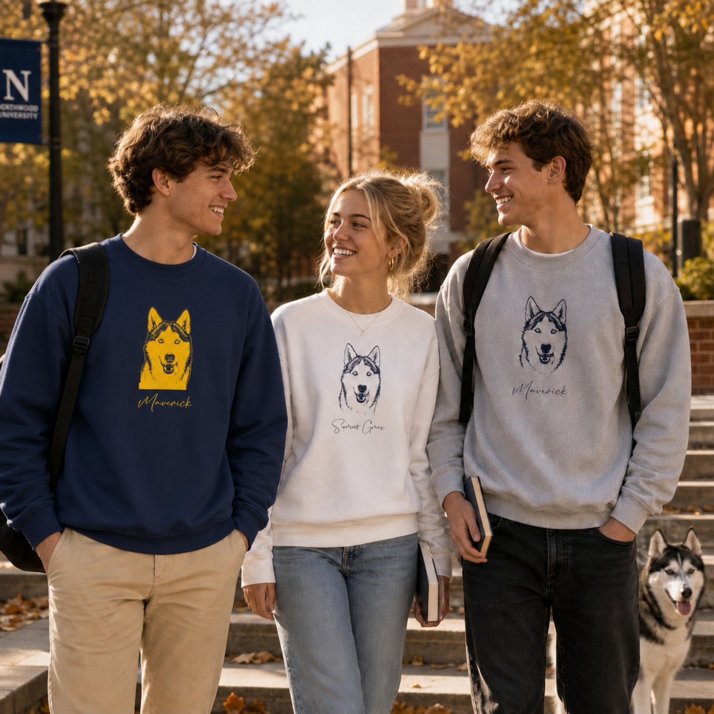 Personalized Ann Arbor Sweatshirt | Modern Sketch Photo Upload