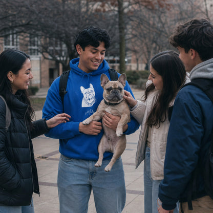 Personalized Durham Dog Hoodie | Modern Sketch Photo Upload