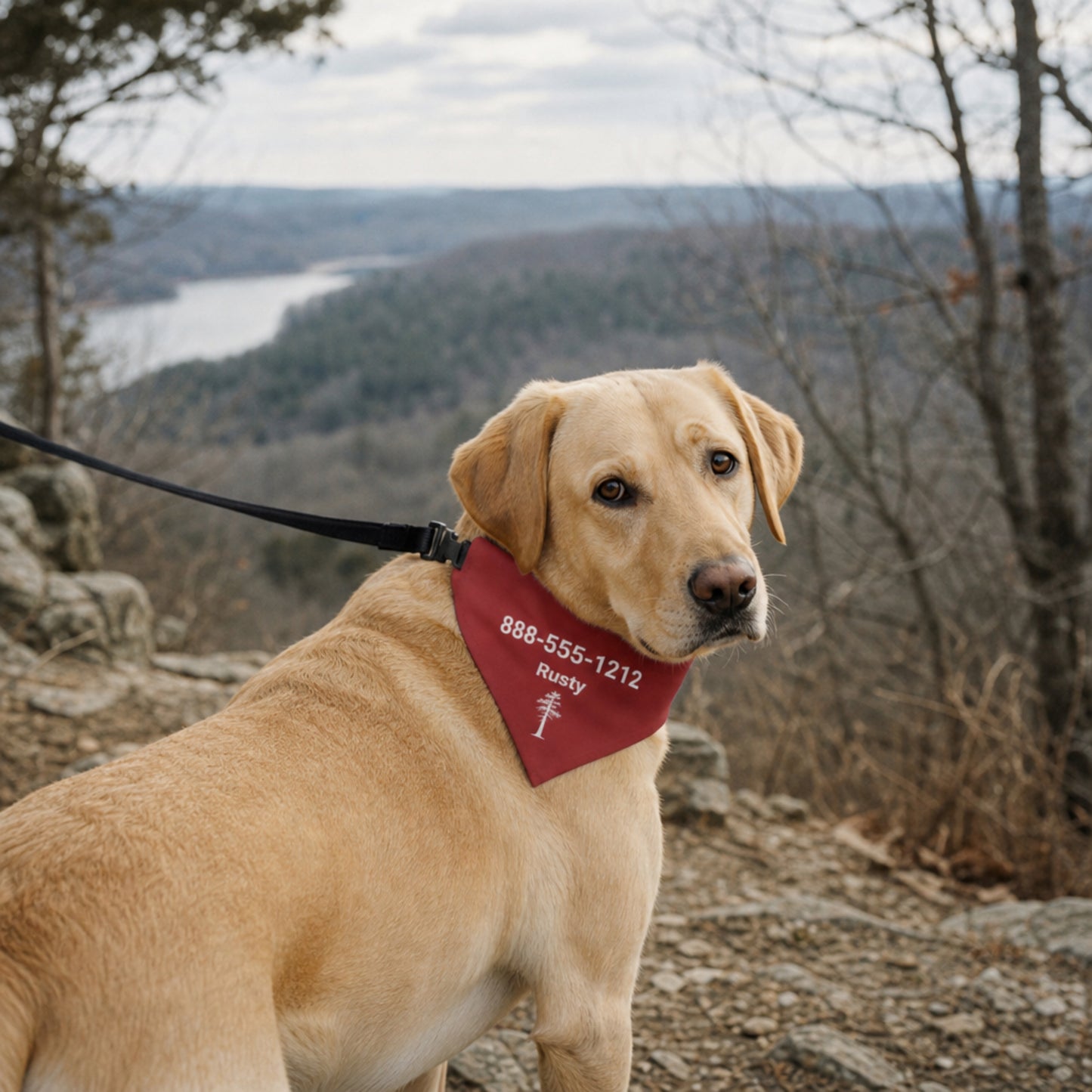 Personalized Fayetteville Jack Pine Dog Bandana Collar | Doggo Mojo