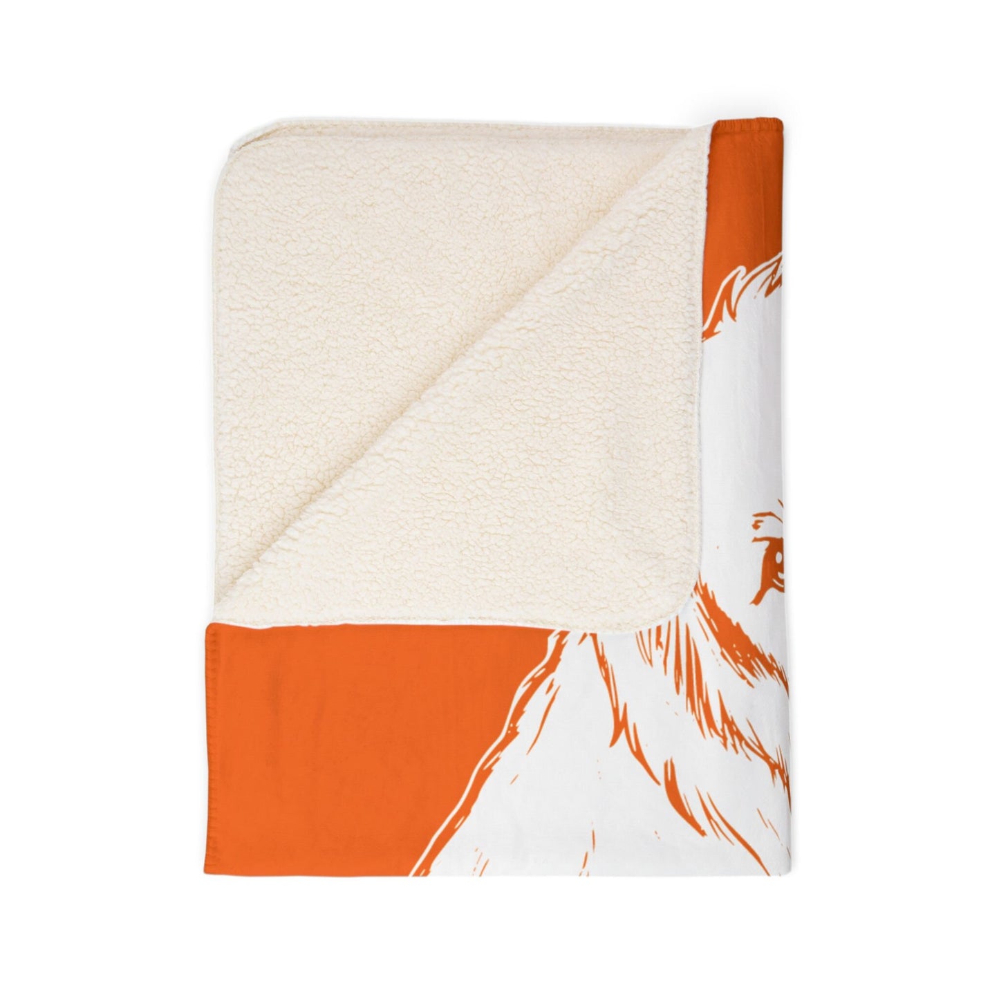 Personalized Central Dog Sherpa Blanket | Modern Sketch Photo Upload