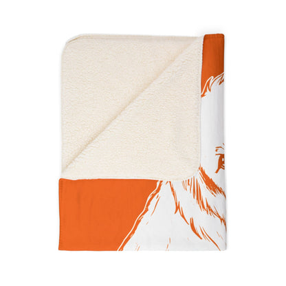Personalized Central Dog Sherpa Blanket | Modern Sketch Photo Upload