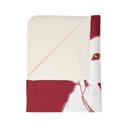 Personalized Tuscaloosa Dog Sherpa Blanket | Modern Sketch Photo Upload