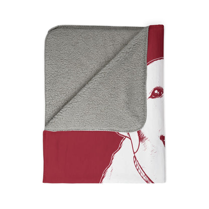 Personalized Tuscaloosa Dog Sherpa Blanket | Modern Sketch Photo Upload