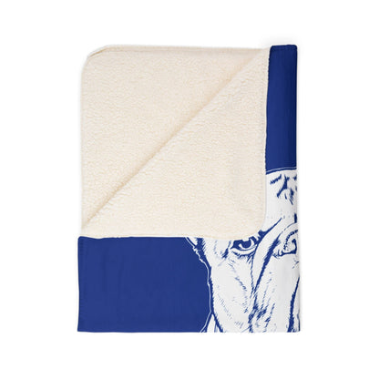 Personalized Durham Dog Sherpa Blanket | Modern Sketch Photo Upload