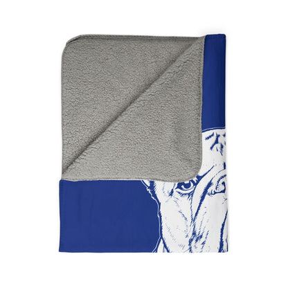 Personalized Durham Dog Sherpa Blanket | Modern Sketch Photo Upload