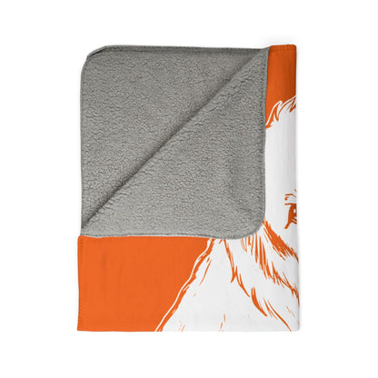 Personalized Central Dog Sherpa Blanket | Modern Sketch Photo Upload