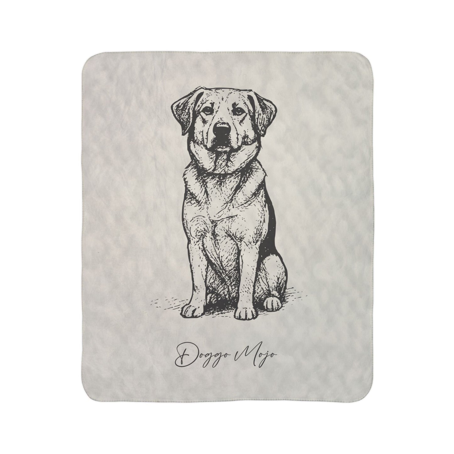 Modern Sketch Artist's Edition Sherpa Blanket | Mojo Original Dog Art Throw