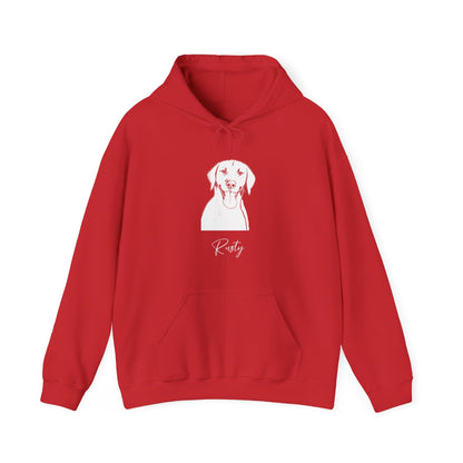 Personalized Fayetteville Dog Hoodie | Modern Sketch Photo Upload