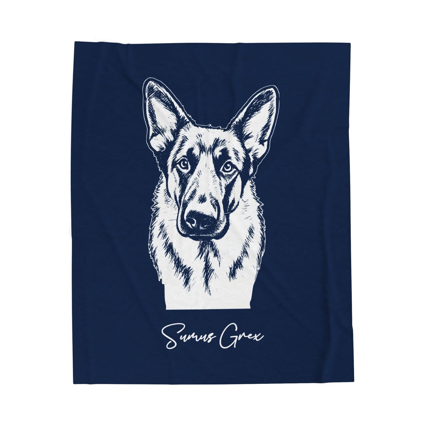 Personalized State College Dog Velveteen Blanket | Modern Sketch Photo Upload