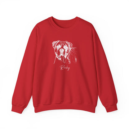 Personalized Columbus Dog Sweatshirt | Modern Sketch Photo Upload