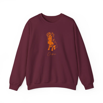 Personalized Blacksburg Dog Sweatshirt | Modern Sketch Photo Upload