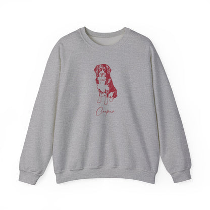 Personalized Blacksburg Dog Sweatshirt | Modern Sketch Photo Upload