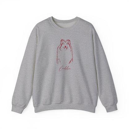 Personalized College Station Dog Sweatshirt | Modern Sketch Photo Upload