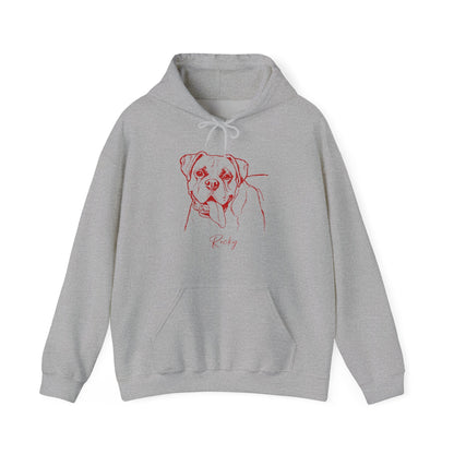 Personalized Columbus Dog Hoodie | Modern Sketch Photo Upload
