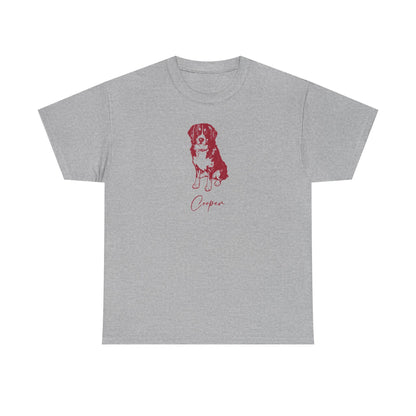 Personalized Blacksburg Dog T-Shirt | Modern Sketch Photo Upload