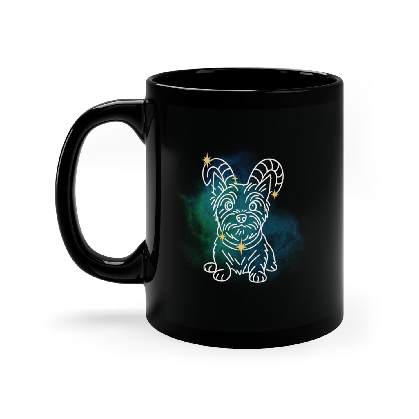 Personalized Aries Dog Mug | Modern Sketch Photo Upload