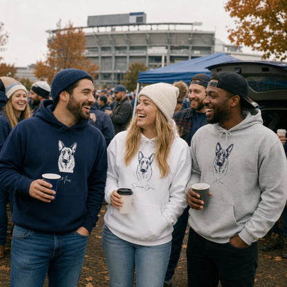 Personalized State College Dog Hoodie | Modern Sketch Photo Upload