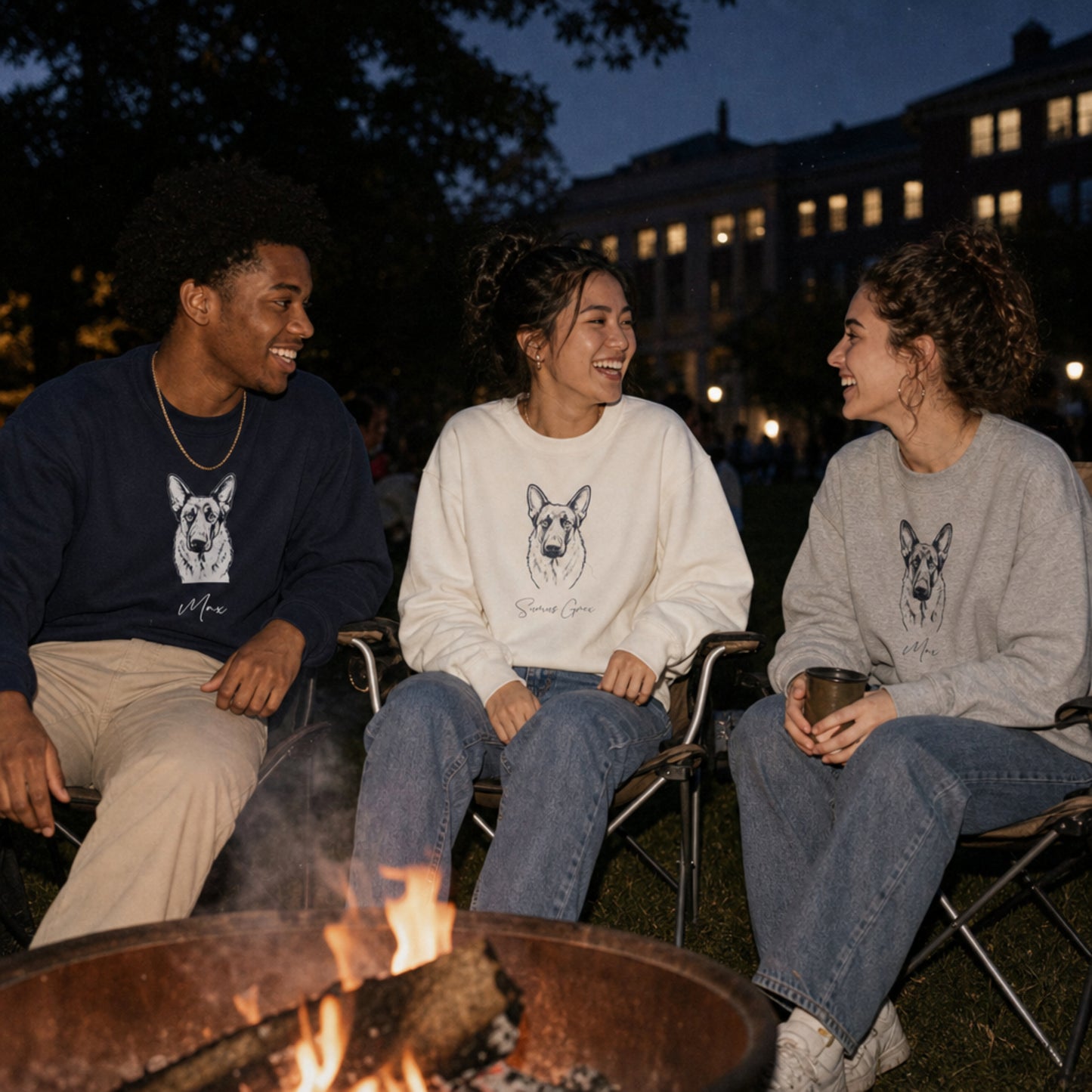 Personalized State College Dog Sweatshirt | Modern Sketch Photo Upload