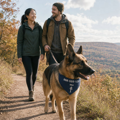Personalized State College Jack Pine Dog Bandana Collar | Doggo Mojo