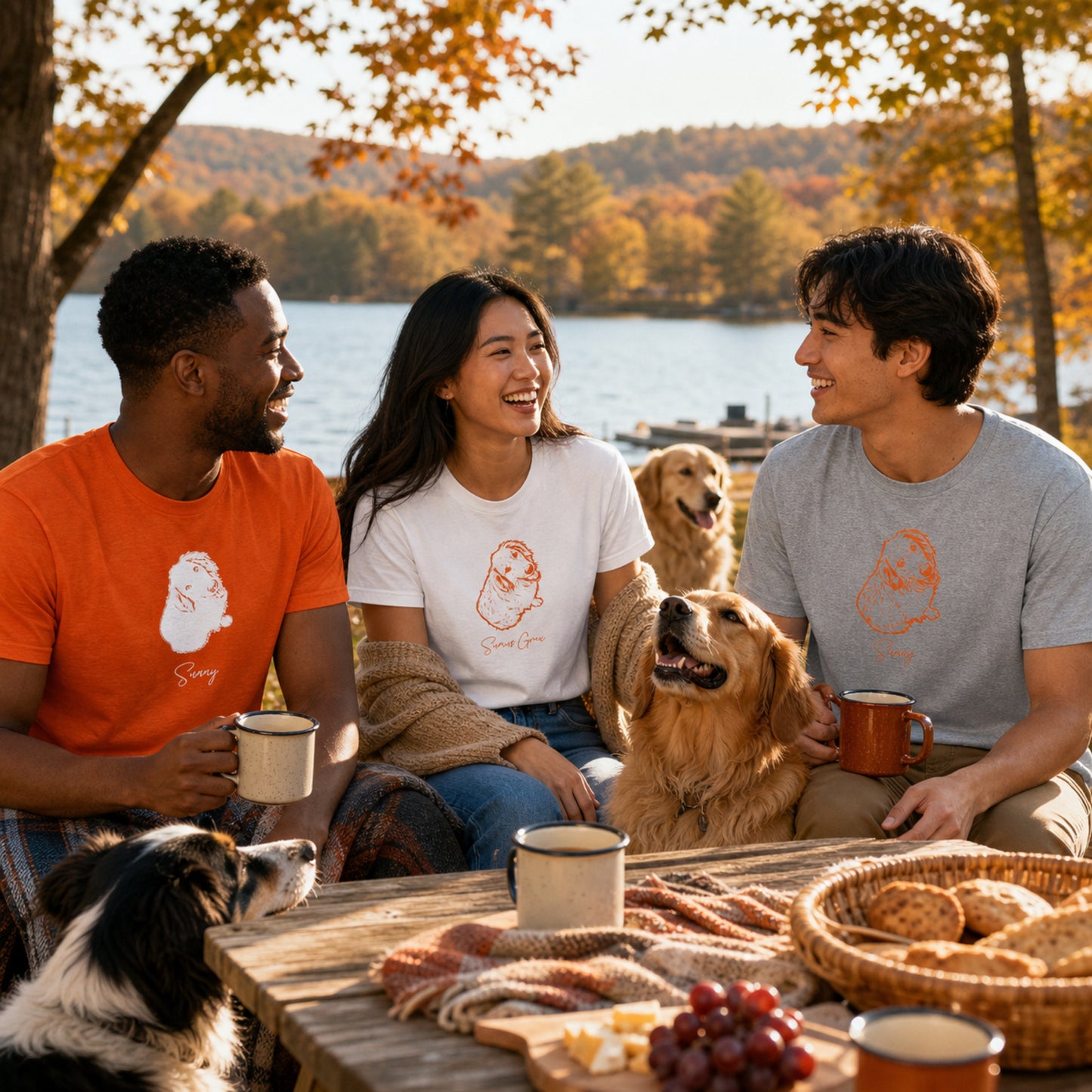 Personalized Central Dog T-Shirt | Modern Sketch Photo Upload