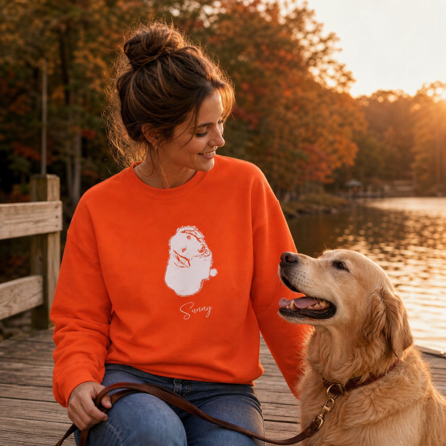 Personalized Central Dog Sweatshirt | Modern Sketch Photo Upload
