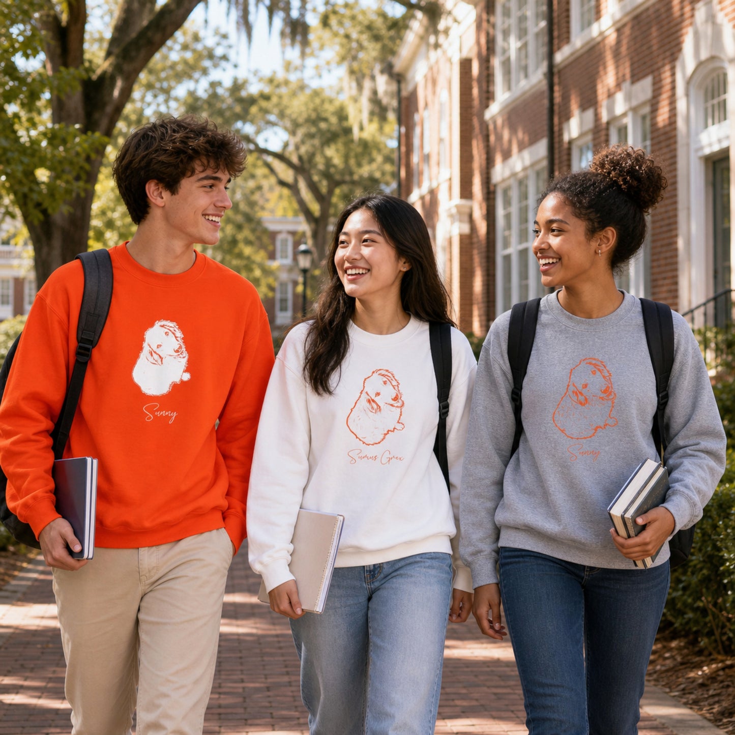 Personalized Central Dog Sweatshirt | Modern Sketch Photo Upload