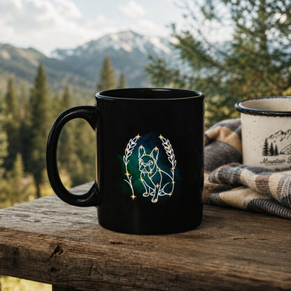 Personalized Virgo Dog Mug | Modern Sketch Photo Upload