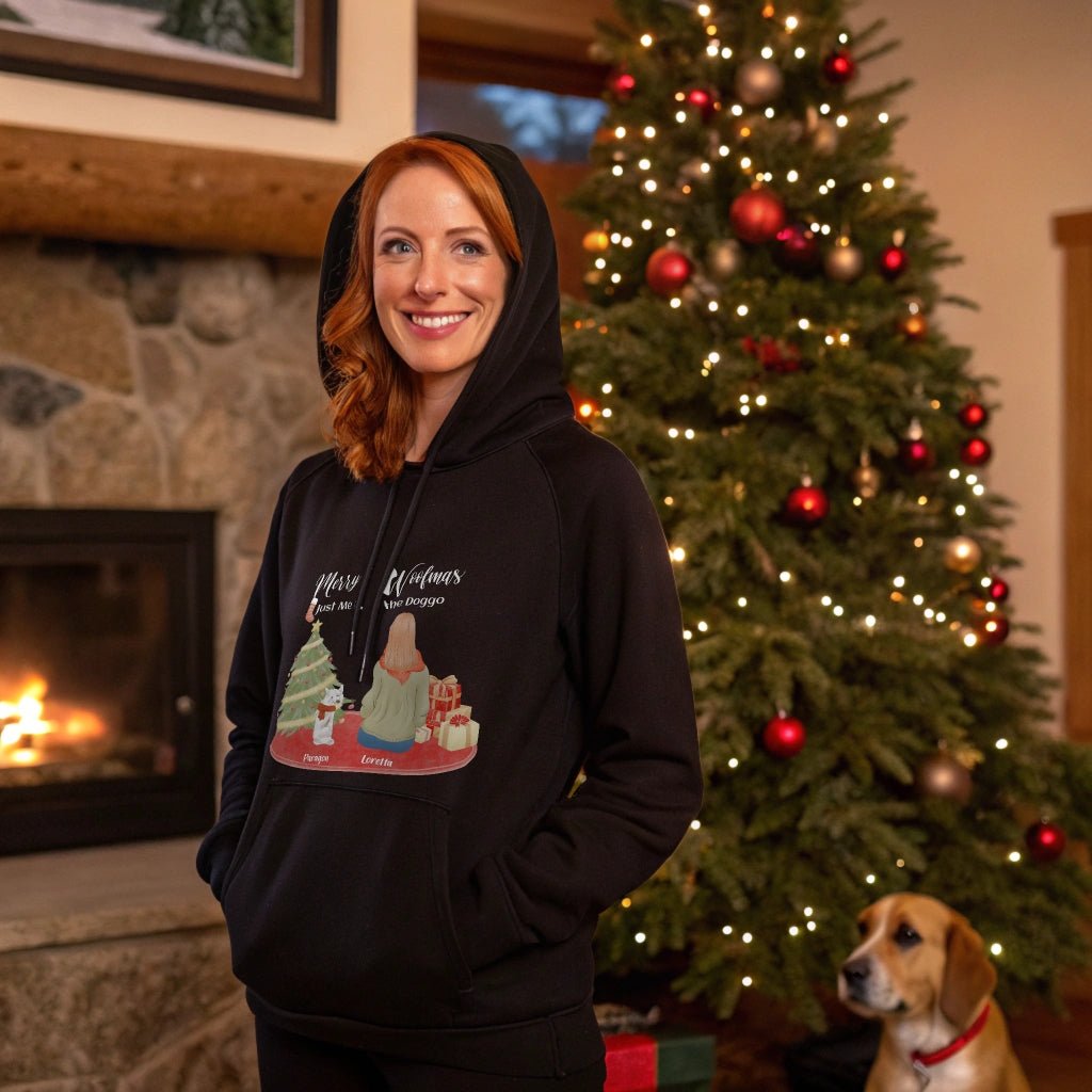 A Cozy Christmas: Your Personalized Family Portrait Hoodie_Doggo Mojo_Hoodies_Athletic Heather_S_1