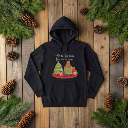 A Cozy Christmas: Your Personalized Family Portrait Hoodie_Doggo Mojo_Hoodies_Black_S_4