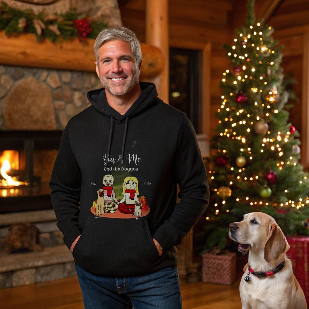 A Family Christmas: Your Personalized Holiday Hoodie_Doggo Mojo_Hoodies_Athletic Heather_S_1