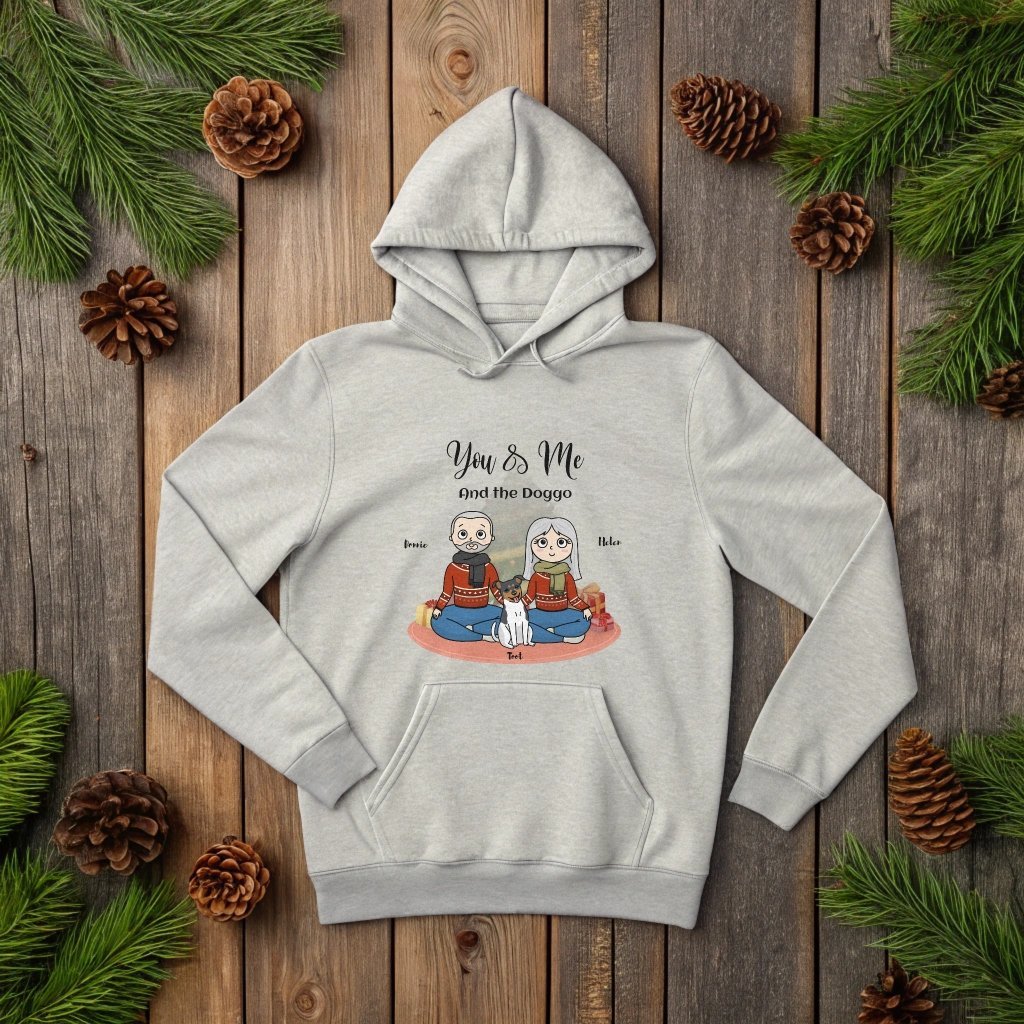 A Family Christmas: Your Personalized Holiday Hoodie_Doggo Mojo_Hoodies_Athletic Heather_S_5