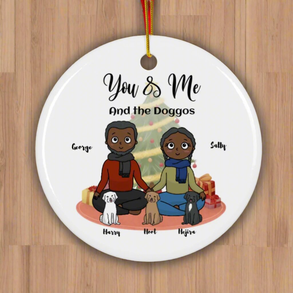 A Family Christmas: Your Personalized Ornament_Doggo Mojo_Holiday Ornaments_Round_One size_3