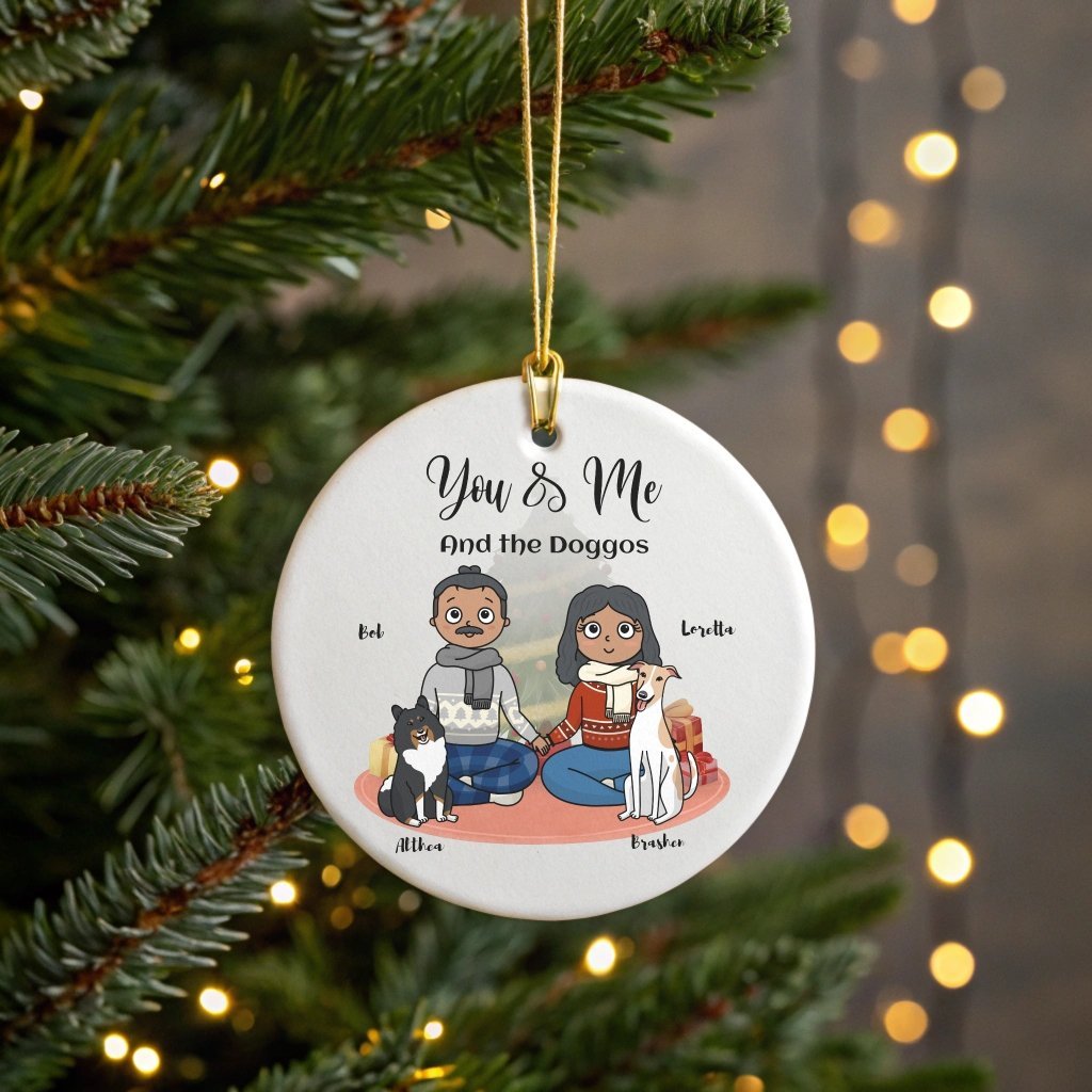 A Family Christmas: Your Personalized Ornament_Doggo Mojo_Holiday Ornaments_Round_One size_2